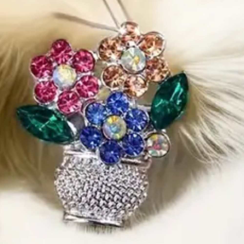 Flower Pot Luxury Brooch
